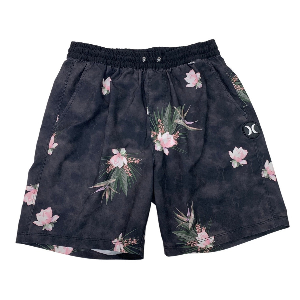 Hurley Mens Medium Drawstring Swim Trunks Webbed Pocket Board Shorts
