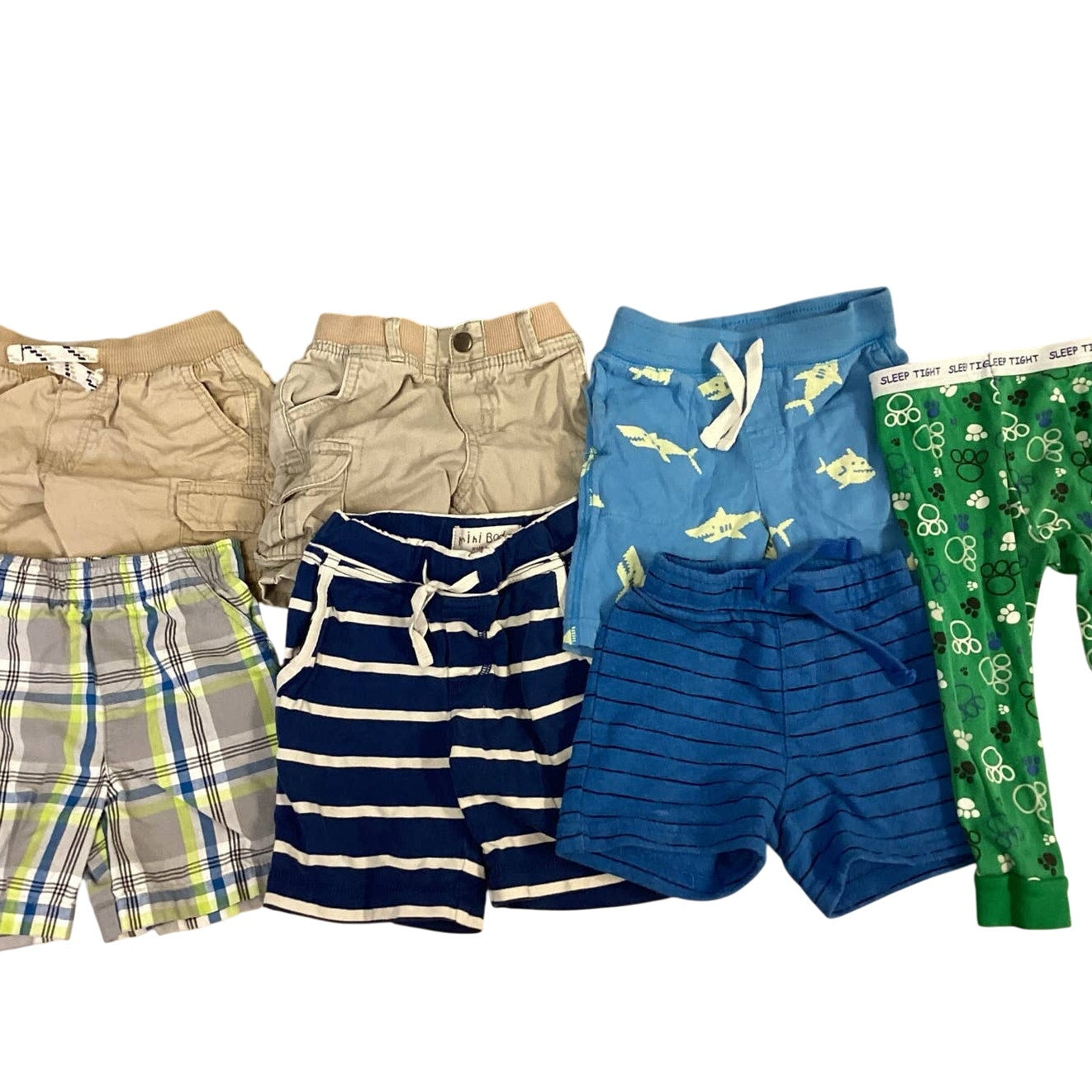 Lot of 7 Boys 18 Months Mini Boden Circo Old Navy Baby Gap Shorts PJ Bottoms