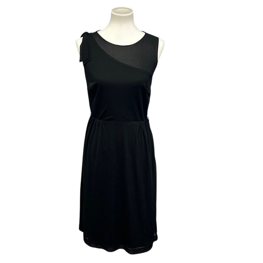 Bice Womens Size 4 Sheer Shoulder Sleeveless Side Zipper LBD Cocktail Dress