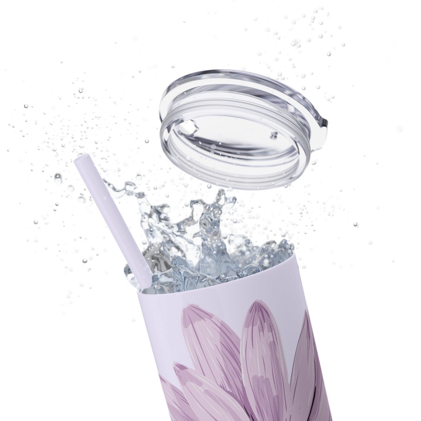 Floral Skinny Tumbler, 20oz - Stylish Drinkware for Home, Office, Gifts, Party Favors, Spring Decor