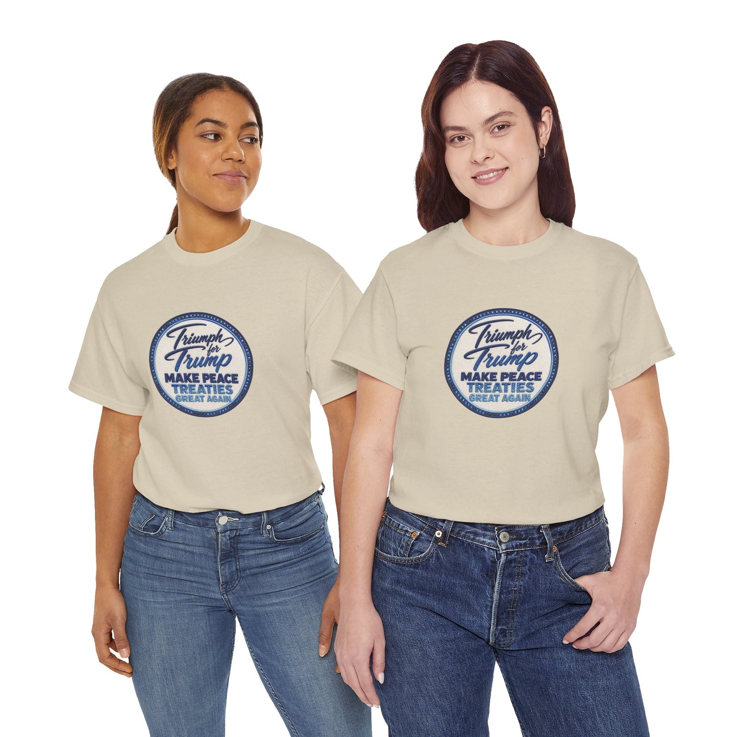 "Make Peace Treaties Great Again" Embroidery Badge Pattern T-Shirt - MADE TO ORDER ✨ CUSTOMIZABLE WITHIN REASON
