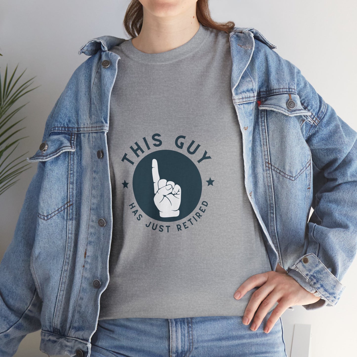 This Guy Has Just Retired Retirement Celebration Unisex Heavy Cotton Tee | Funny Gift for Retirees, Casual Wear, Retirement Party, Humor Shirt, Comfy Gift Idea