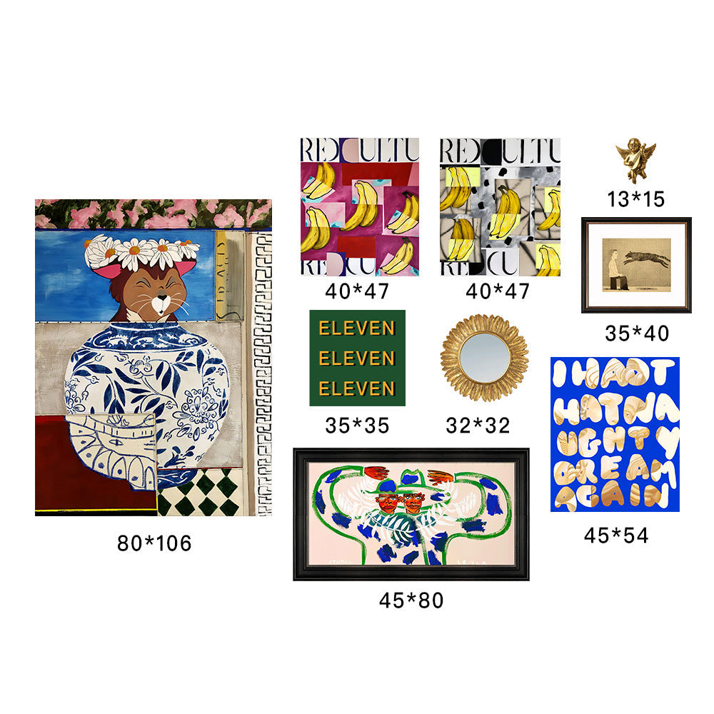 Modern Abstract 9 Piece Wall Art Set-2