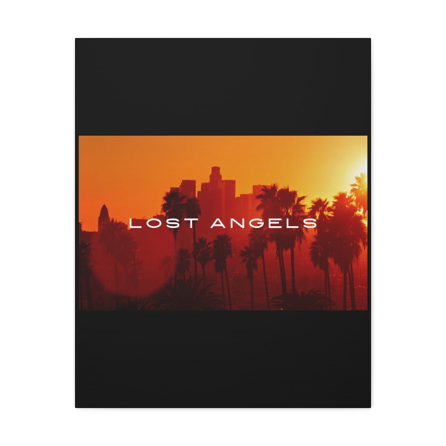 Lost Angels Wall Art Canvas | Sunset Cityscape Print, Home Decor, Gift for Art Lovers, Modern Living Room, California Vibe