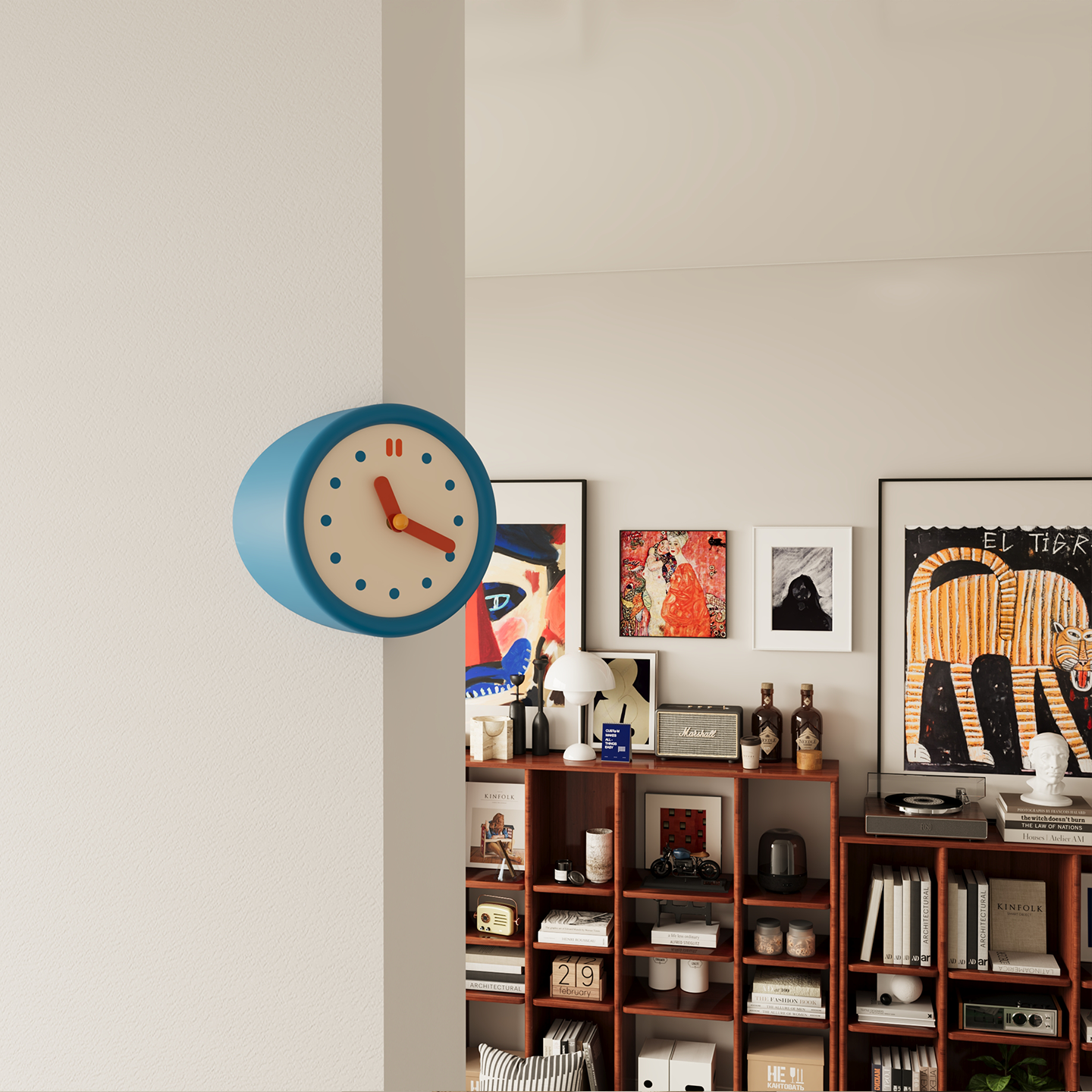 Blue Corner Clock-0