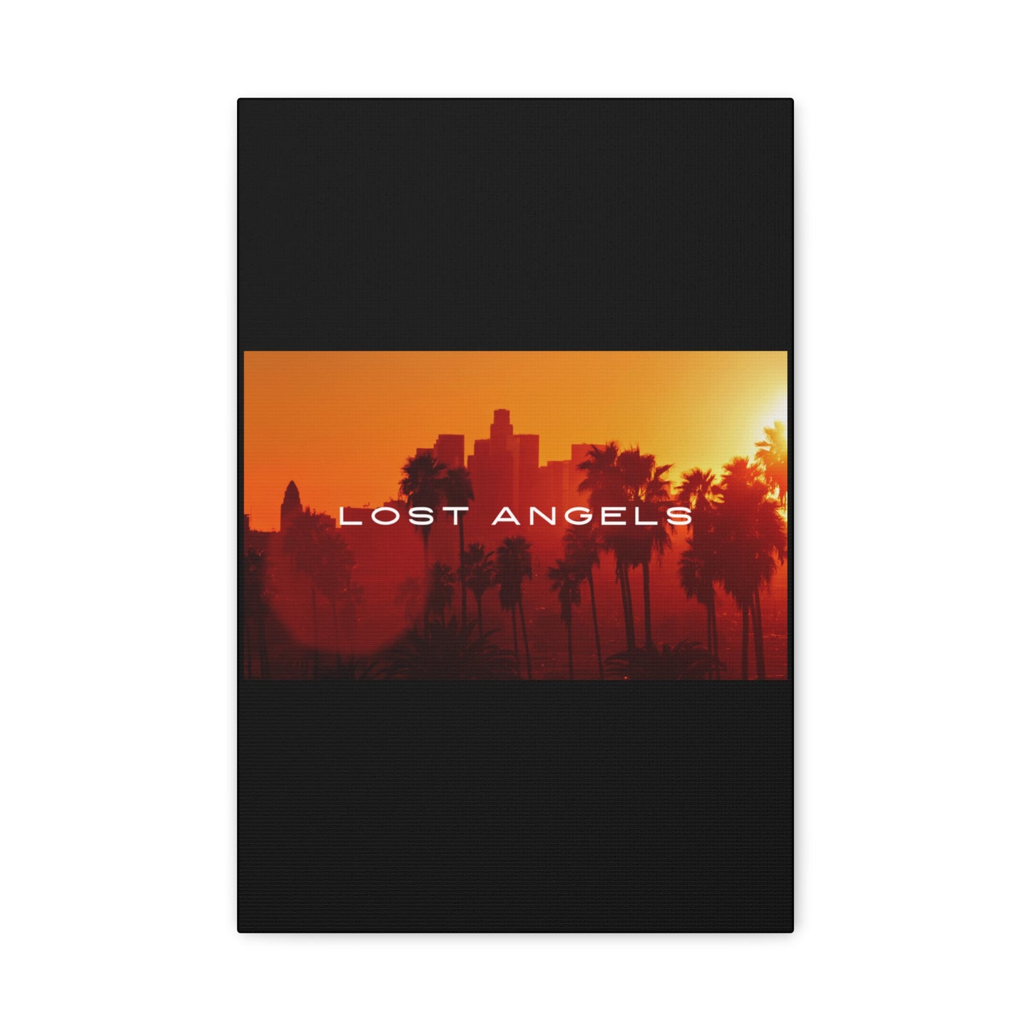 Lost Angels Wall Art Canvas | Sunset Cityscape Print, Home Decor, Gift for Art Lovers, Modern Living Room, California Vibe
