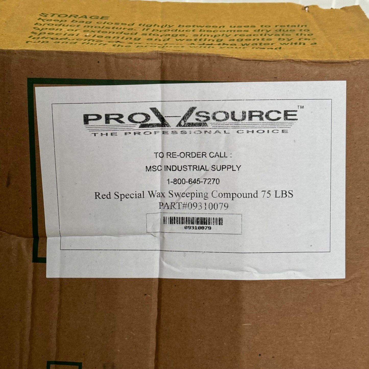 PRO SOURCE Red Wax Base Sweeping Compound Floor 59 LBS Sz 24” H x 12 1/2” W