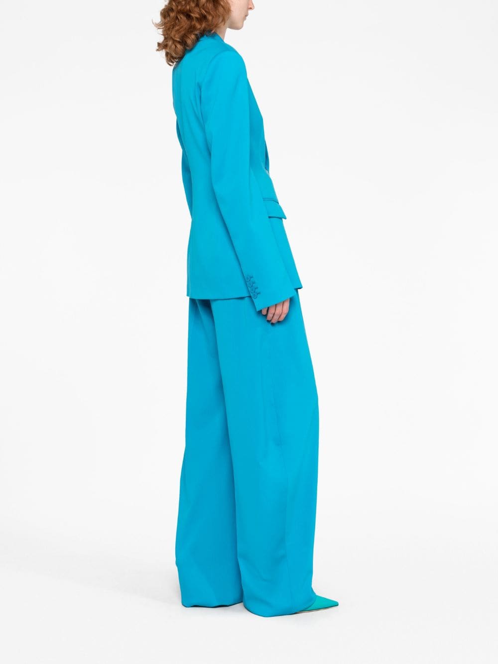 The Attico Women Blue Cool Wool Blazer