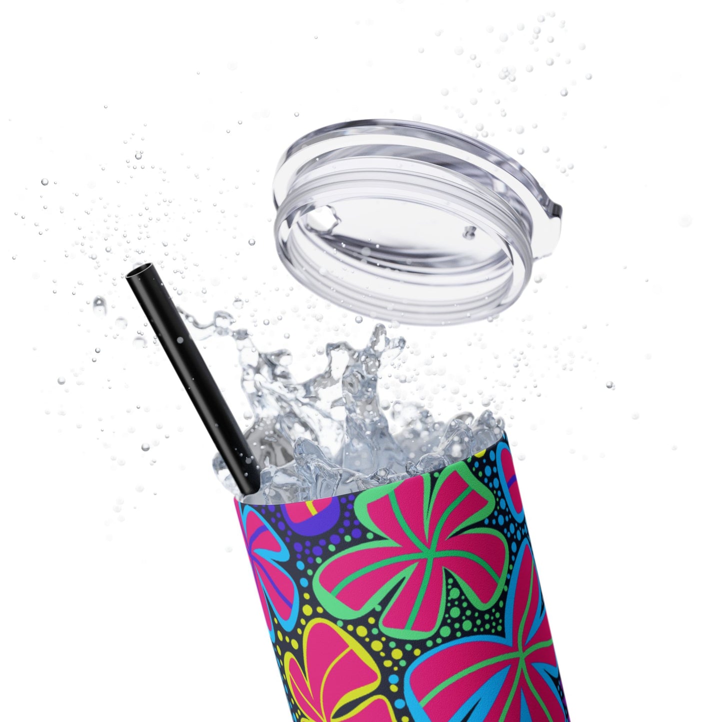 Vibrant Floral Skinny Tumbler, 20oz | Reusable Drink Cup for Home, Office, Road Trips | Fun Gift for Spring, Summer, Birthdays, Garden [...]
