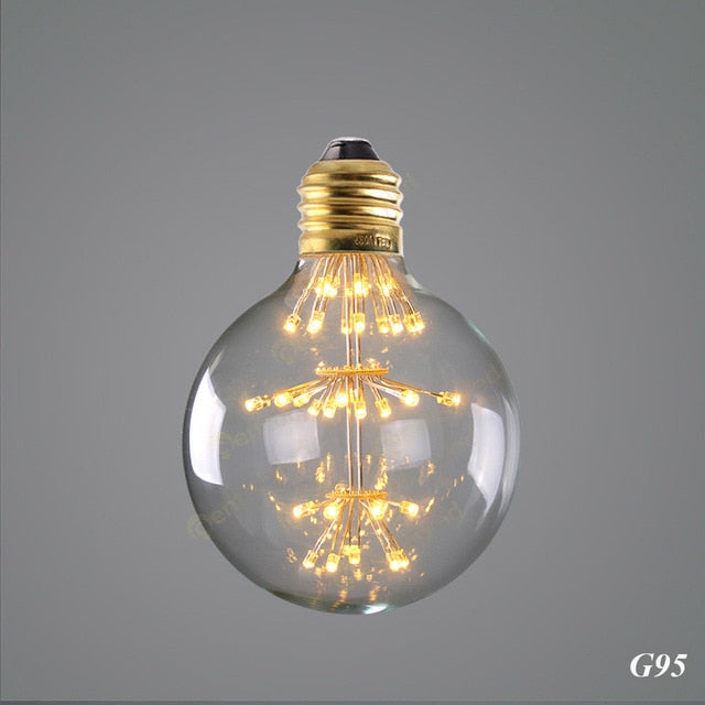 G80 G95 Retro Starry Sky Dimmable led Bulb 3W 2200K E27 220V Wine Bottle Decorative Christmas Lightbulb Lamp Lampada Led