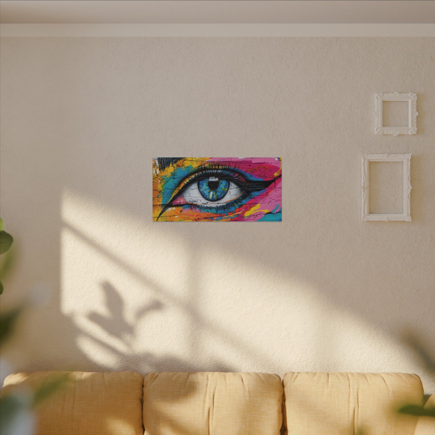 Colorful Eye Street Art Matte Canvas Print