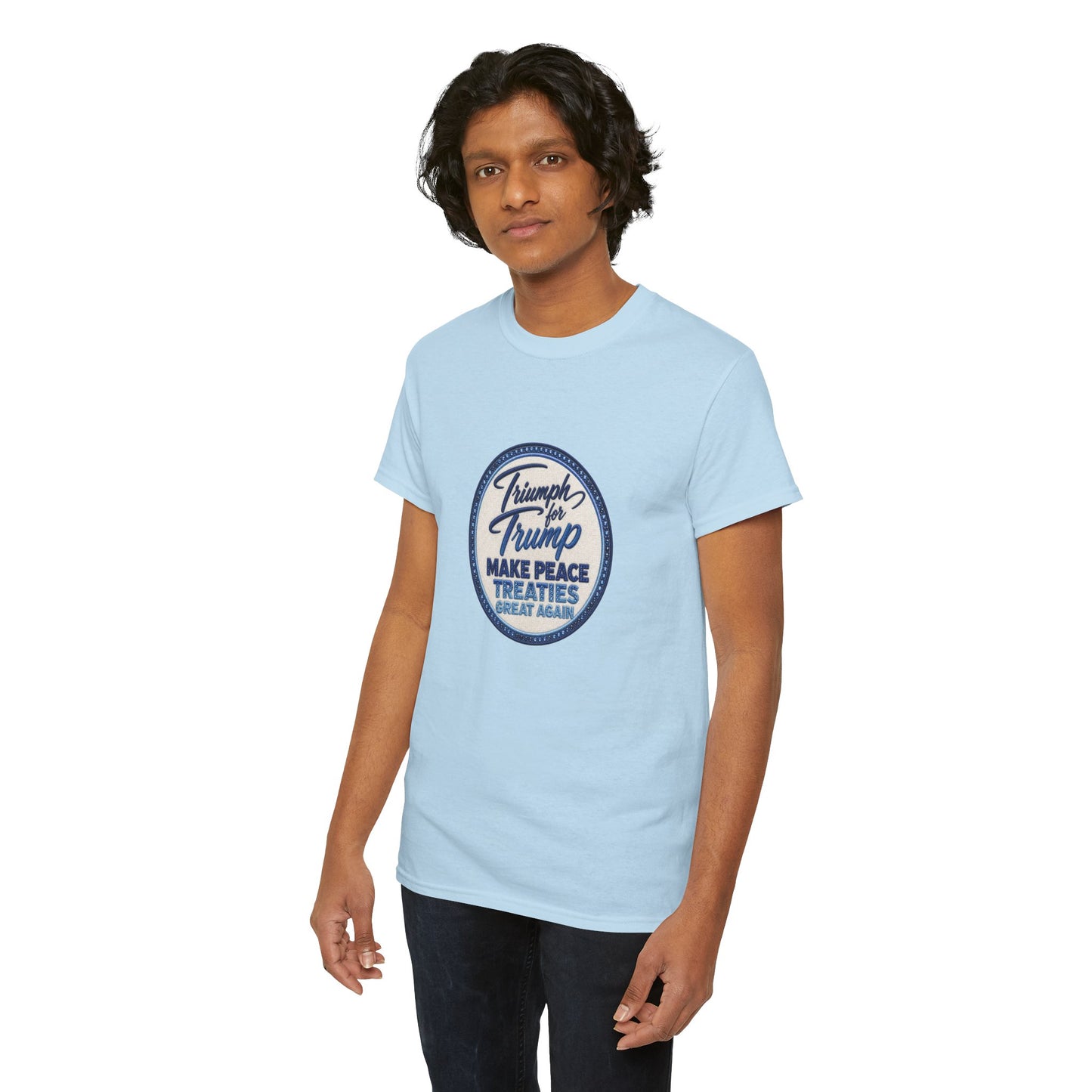 "Make Peace Treaties Great Again" Embroidery Badge Pattern T-Shirt - MADE TO ORDER ✨ CUSTOMIZABLE WITHIN REASON