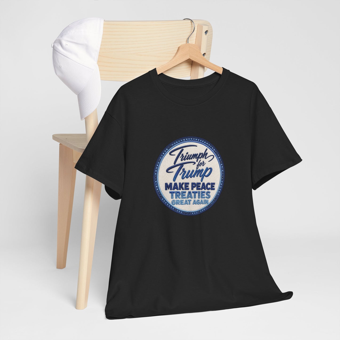 "Make Peace Treaties Great Again" Embroidery Badge Pattern T-Shirt - MADE TO ORDER ✨ CUSTOMIZABLE WITHIN REASON