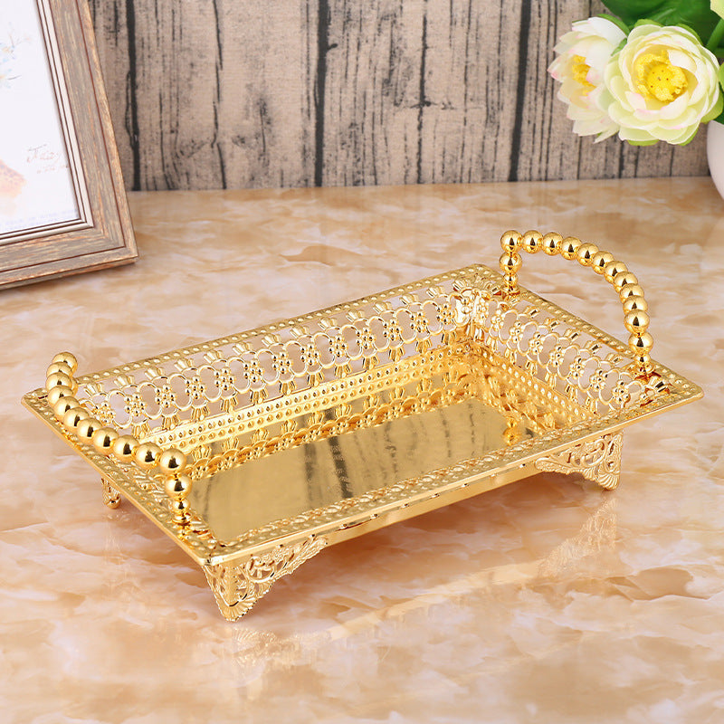Tea Table Fruit Plate Household Living Room Metal Ornaments