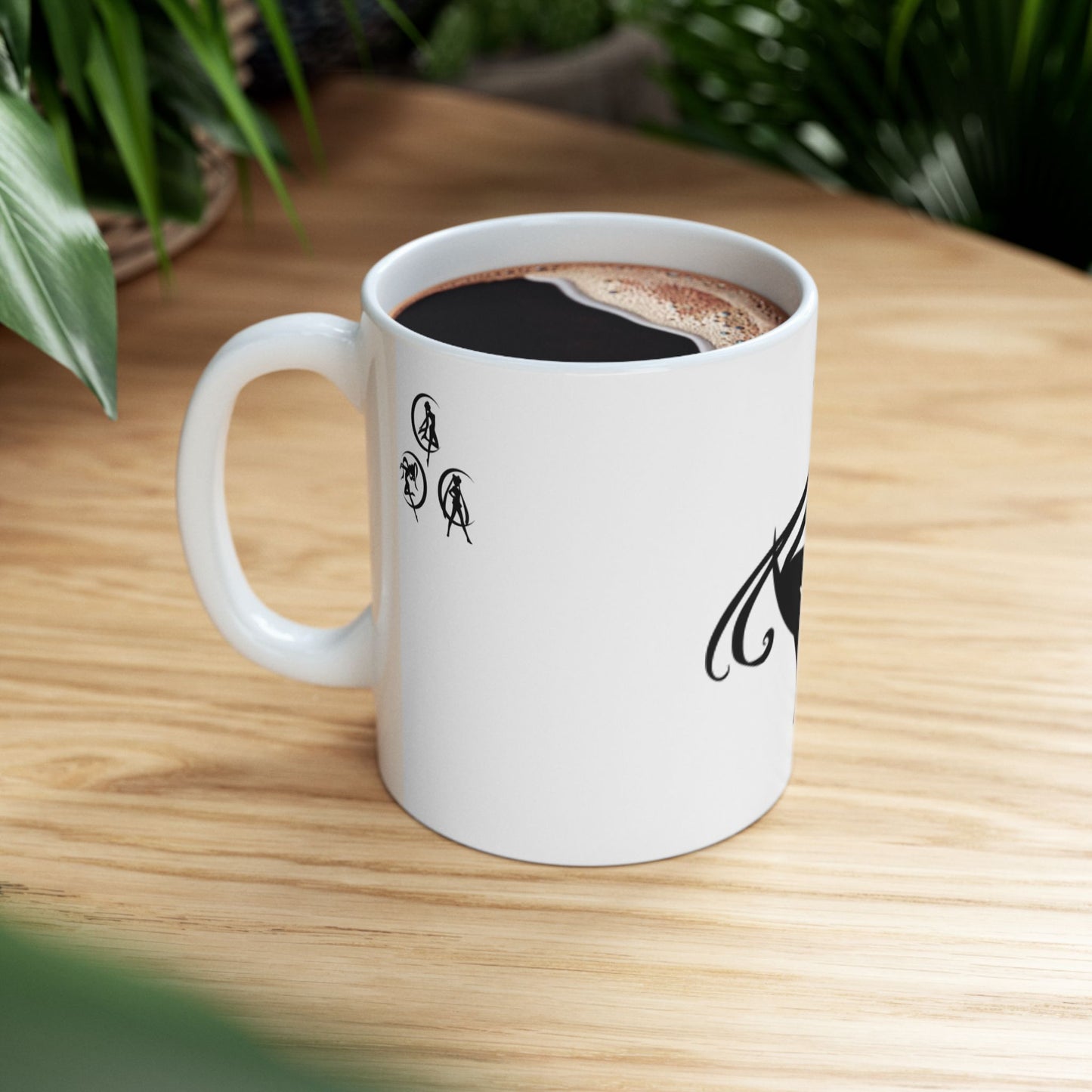 Elegant Fairy Silhouette Ceramic Mug | Enchanting Anime Coffee Cup, Magical Gift, Fantasy Lover, Home Decor, Birthday Present