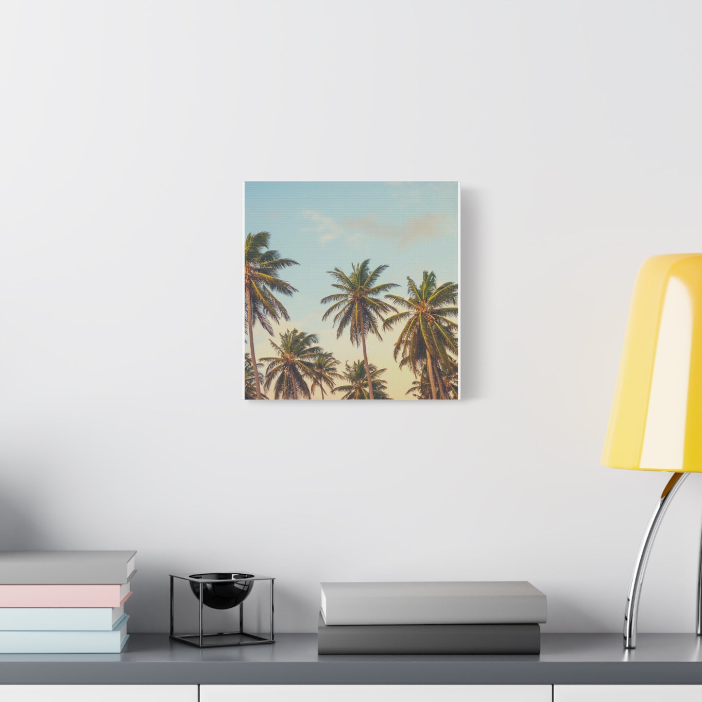 Tropical Palm Tree Canvas Print, City of Angeles Tropical Wall Art, Los Angeles Beach Decor, California Nature Photography, Home Decoration, Gift for Beach Lovers