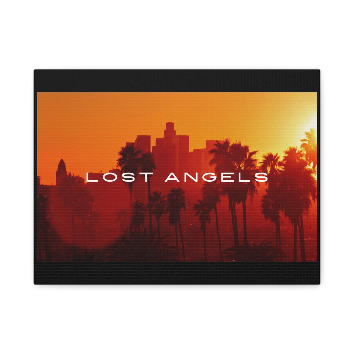 Lost Angels Wall Art Canvas | Sunset Cityscape Print, Home Decor, Gift for Art Lovers, Modern Living Room, California Vibe