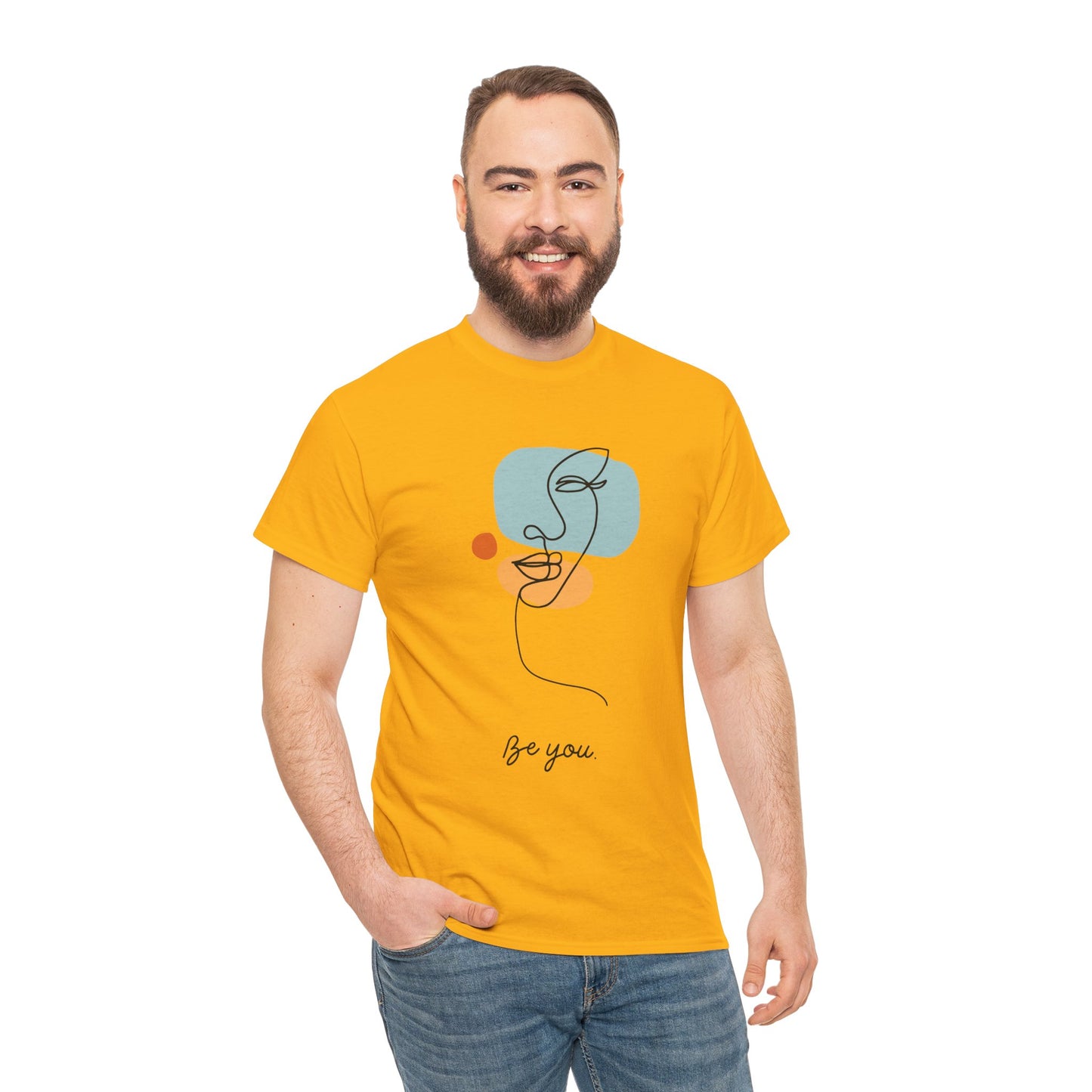 Minimalist Be You Tee, Unisex Cotton T-Shirt, Inspirational Graphic Tee, Gift for Friends, Casual Everyday Wear, Self-Love Apparel