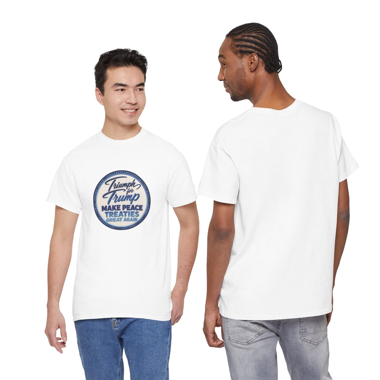 "Make Peace Treaties Great Again" Embroidery Badge Pattern T-Shirt - MADE TO ORDER ✨ CUSTOMIZABLE WITHIN REASON