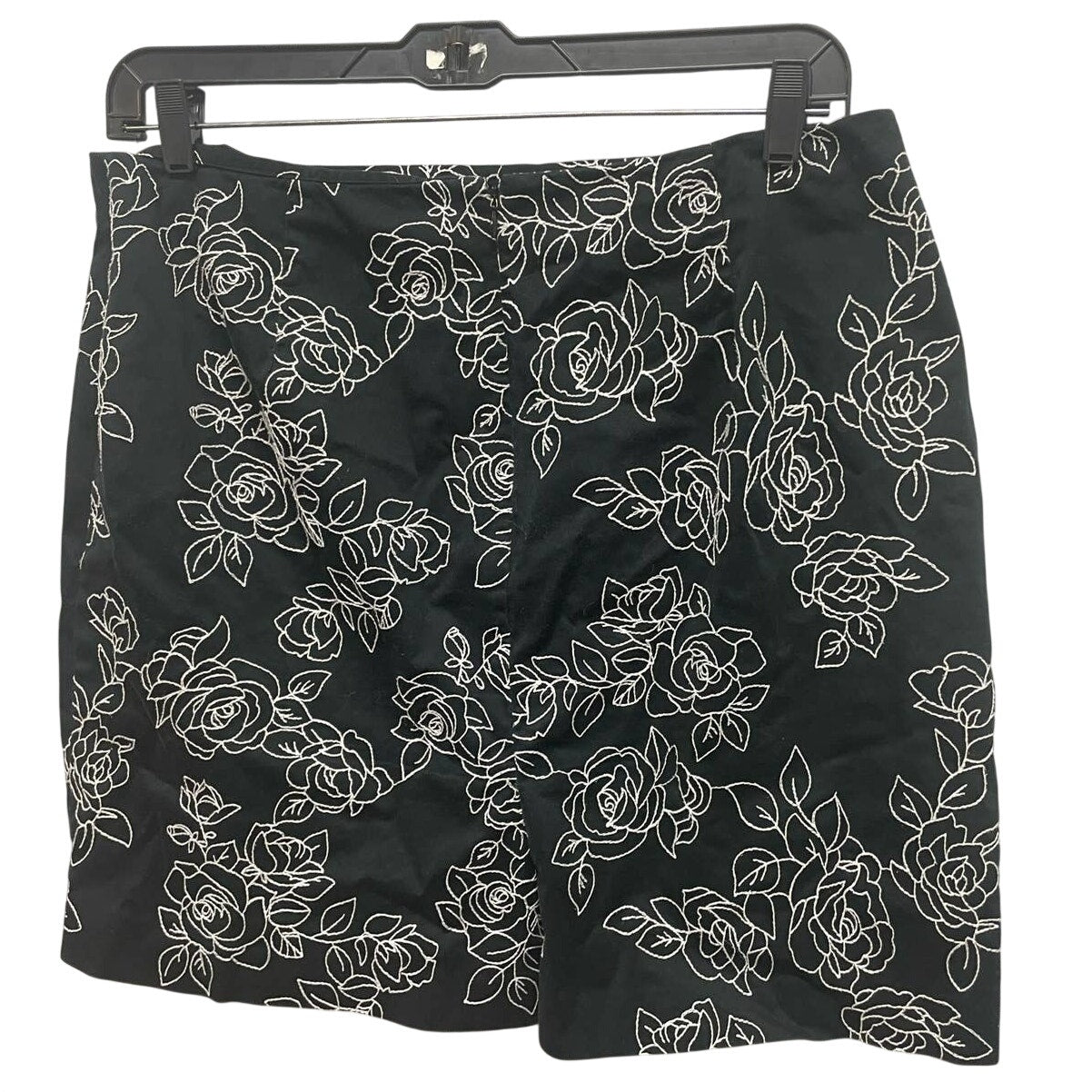 Jones New York Signature Womens Size 16 Floral Stretch Cotton Short Pencil Skirt