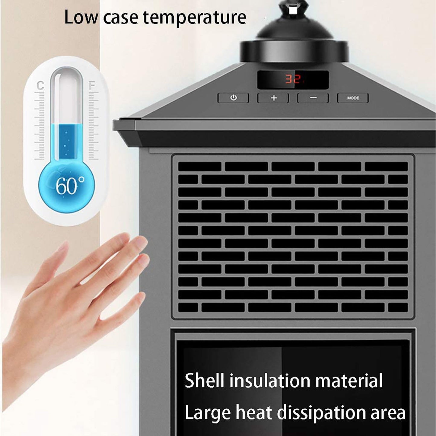 European 3D simulation flame electric fireplace