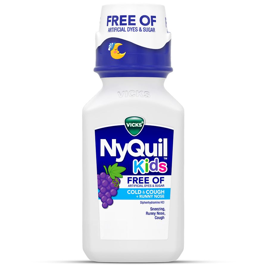 Vicks® NyQuil™ Kids Nighttime – Honey Flavor (Artificial Free Formula)