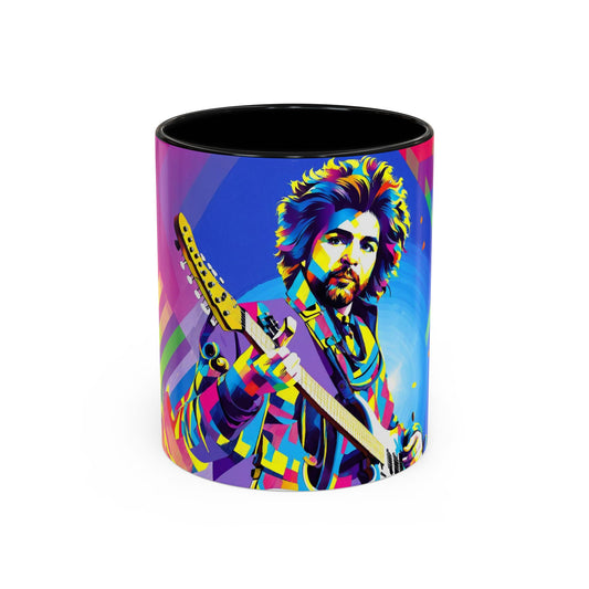 Vibrant Musician Coffee Mug - Colorful Gift for Music Lovers, Rock N Roll Art, Unique Home Decor, Retro Style, Tea or Coffee Cup
