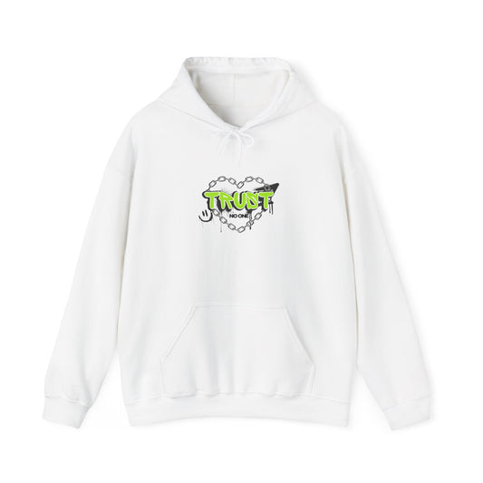 Trust No One Graphic Unisex Hoodie – Casual Streetwear for Everyday Comfort