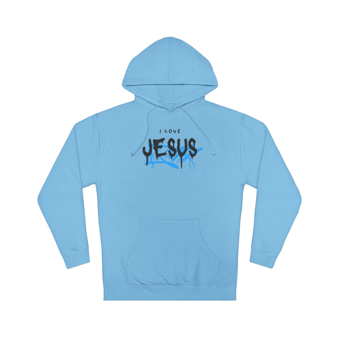 I Love Jesus Unisex Hooded Sweatshirt - Faithful Inspirational Apparel