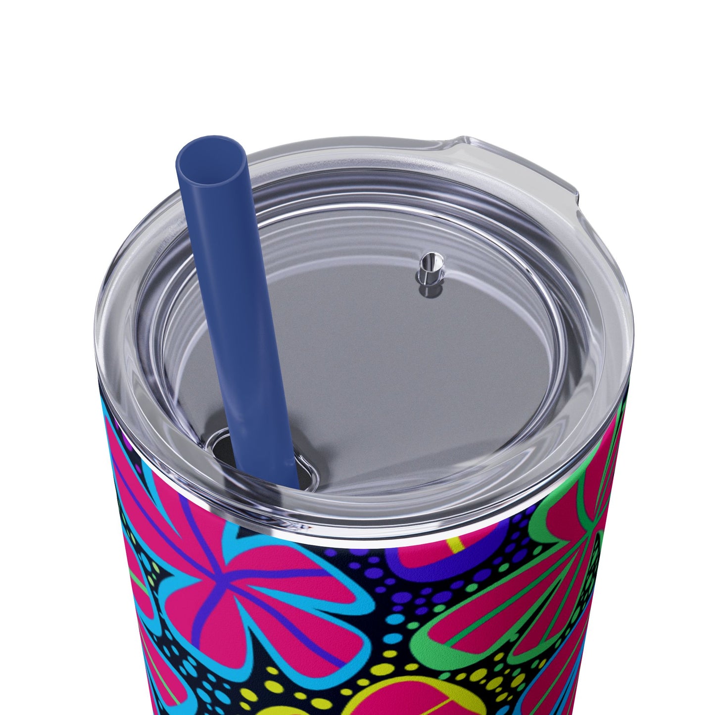 Vibrant Floral Skinny Tumbler, 20oz | Reusable Drink Cup for Home, Office, Road Trips | Fun Gift for Spring, Summer, Birthdays, Garden [...]