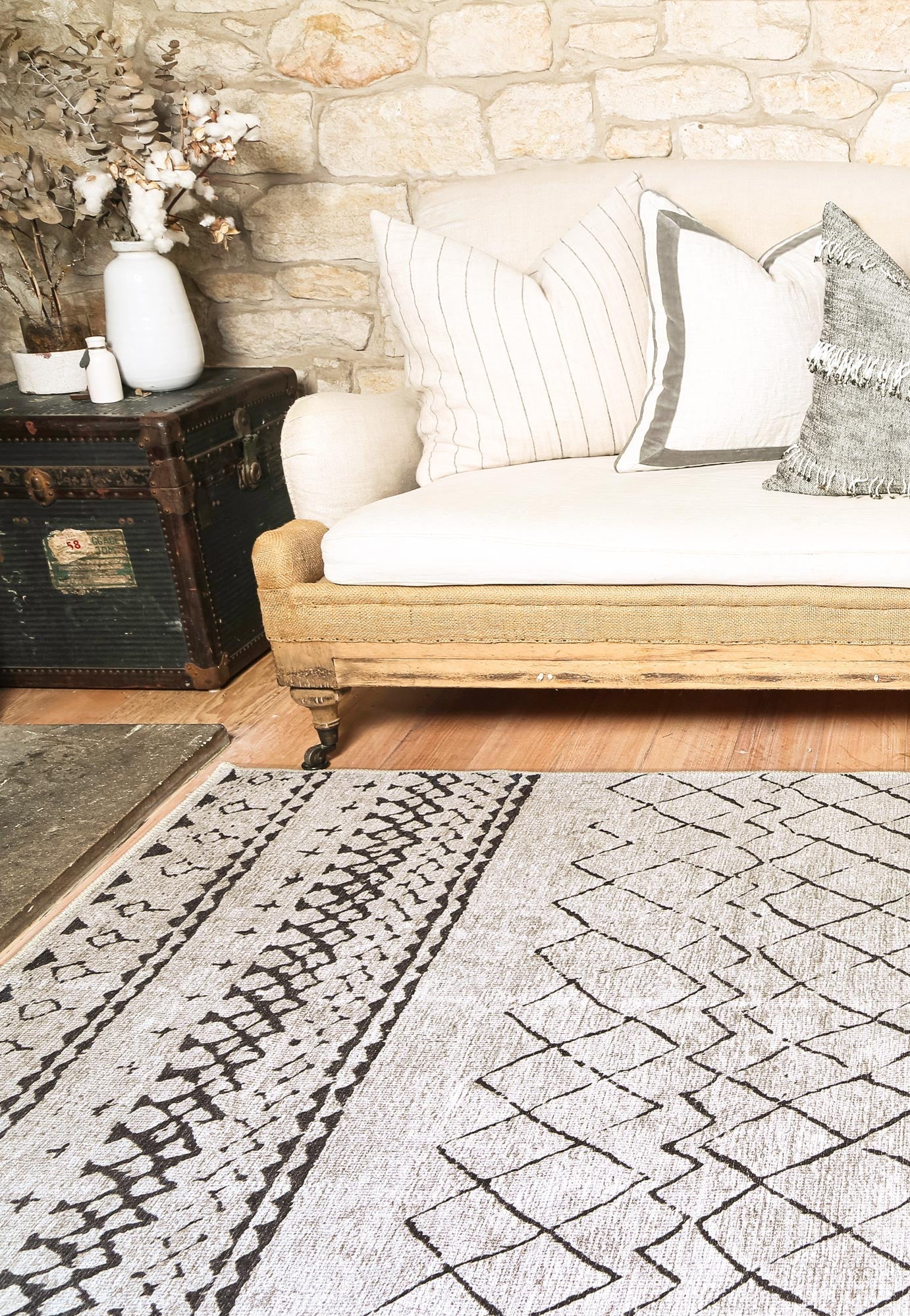 Alma Scandi Moroccan in Silver Rug-2