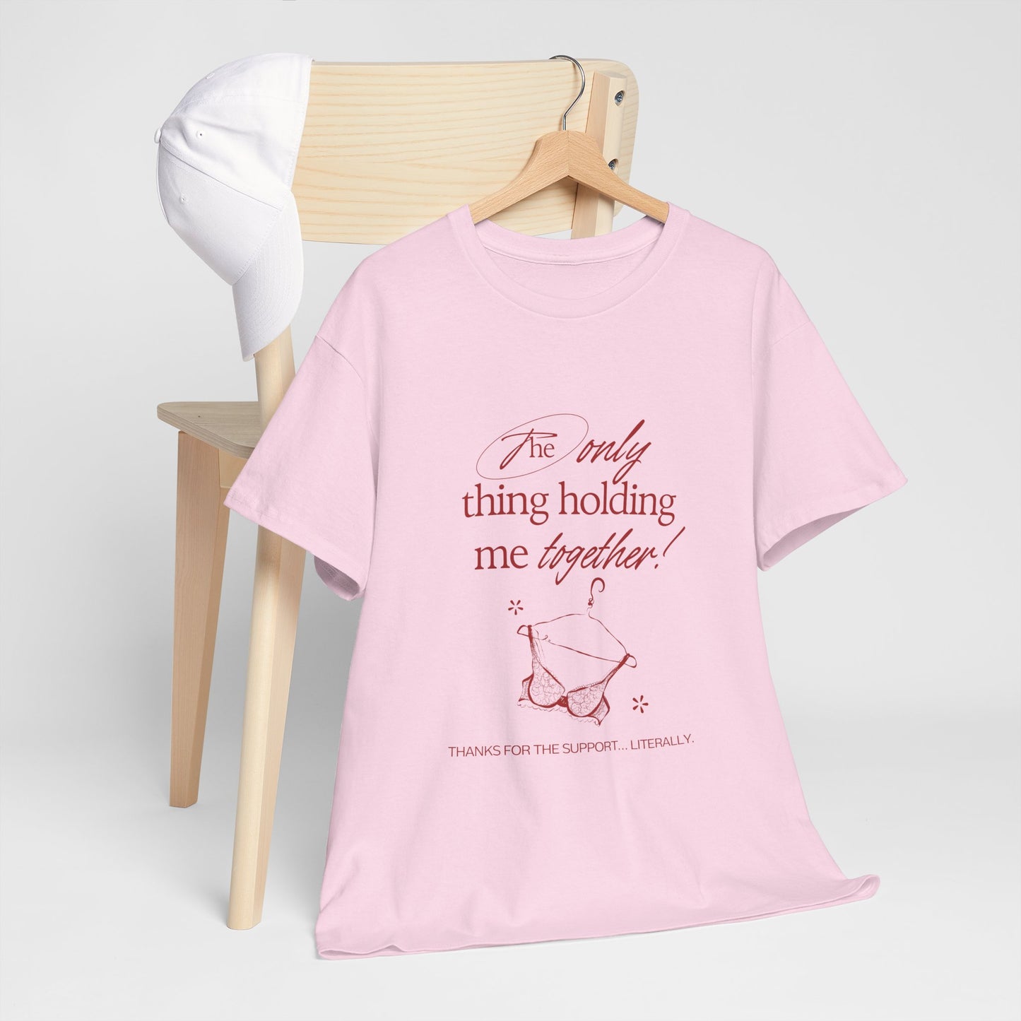 "Holding It Together" Unisex Heavy Cotton Tee: Funny Gift for Friends, Family, Self-Care, Casual Wear, Humor Shirts, Gift for Her