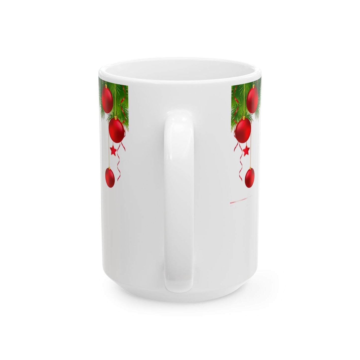 Christmas Ceramic Mug - On the Naughty List & Loving it Holiday Ornaments Mug, Perfect Gift for Coffee Lovers, Hot Chocolate, Holiday Parties, Xmas Decor
