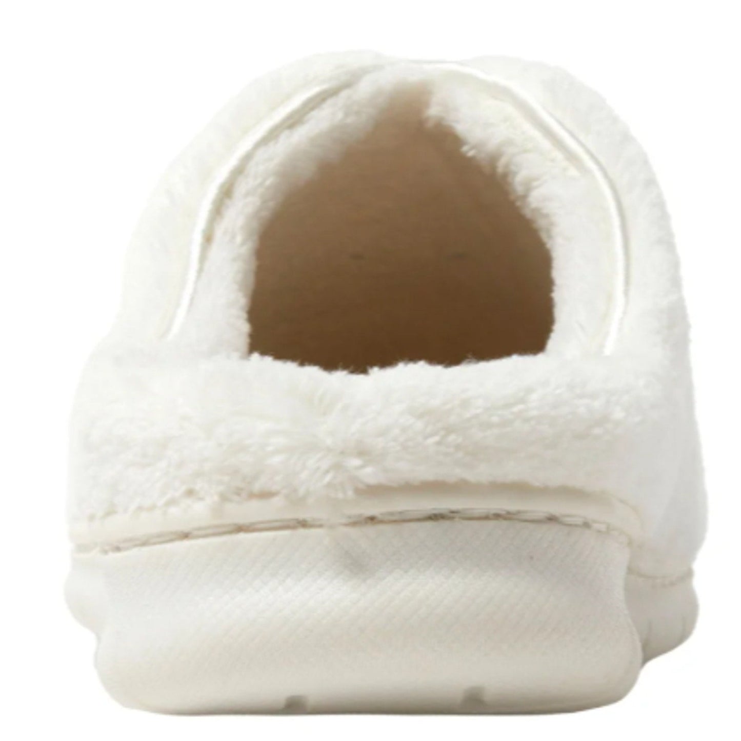 New W Box Dearfoams Women Large 9/10 Cream SlideOn Memory Foam Washable Slippers