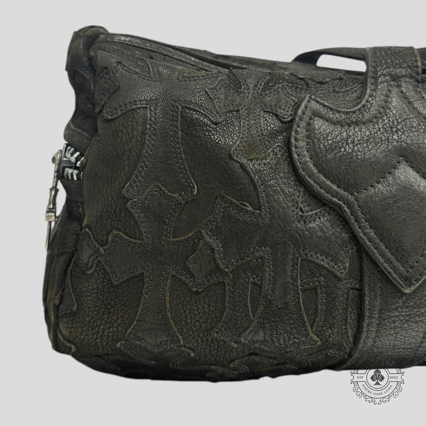 Chrome Hearts Leather Cross Patch Duffle Bag