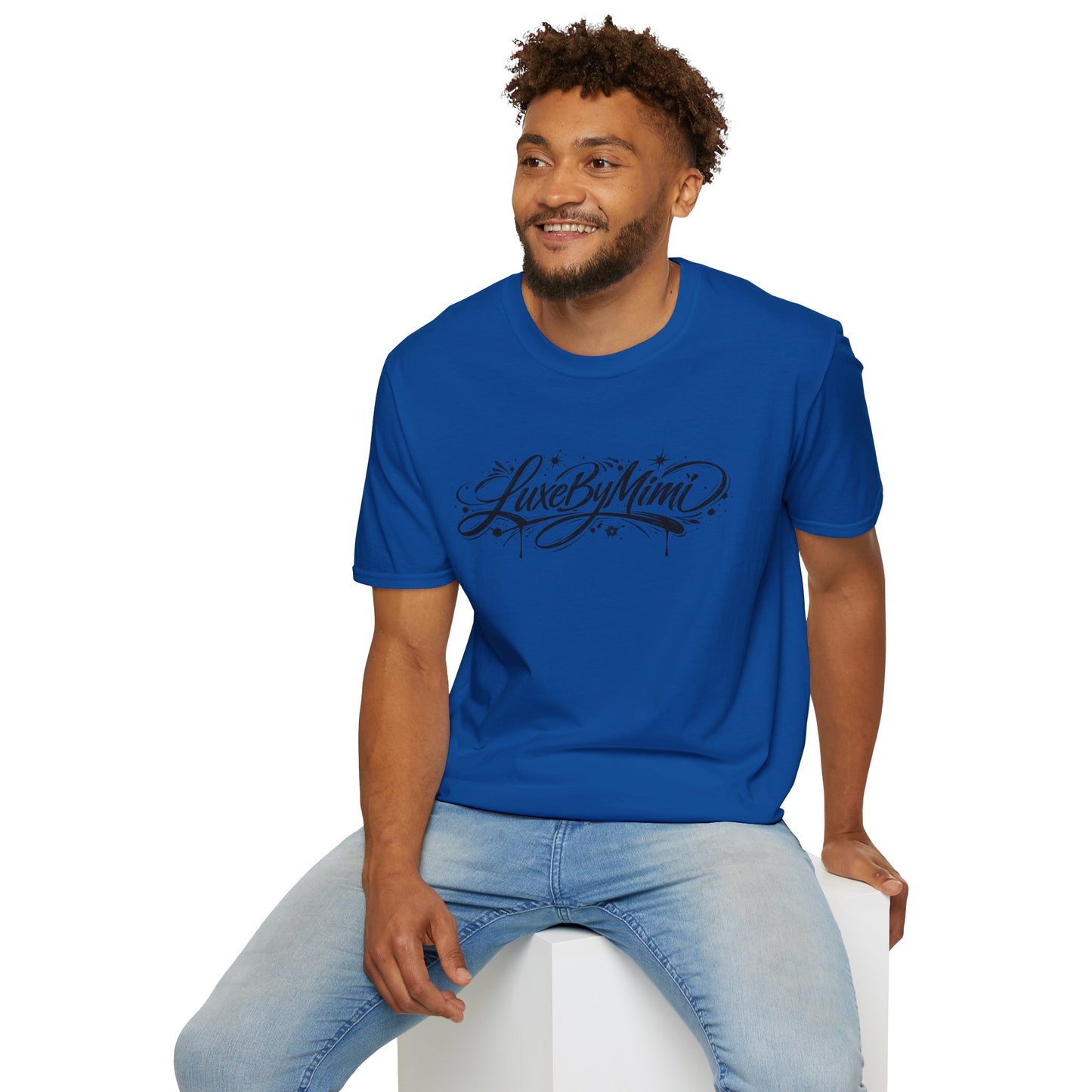 LuxeByMimi Script Tee — Elegant Calligraphy Logo T-Shirt