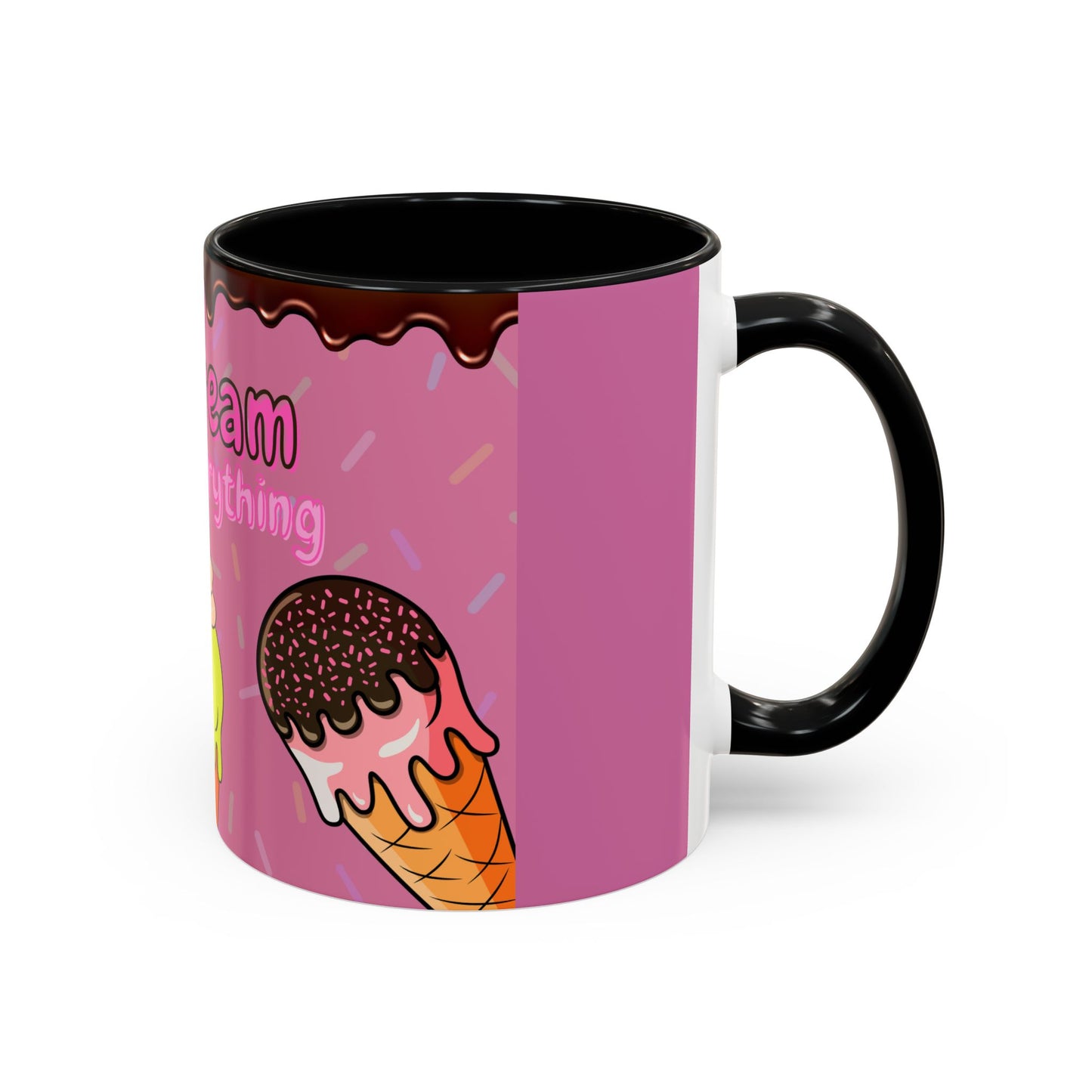 Ice Cream Solves Everything Coffee Mug - Fun Beverage Cup for Ice Cream Lovers, Gift for Holidays, Birthday, Summer