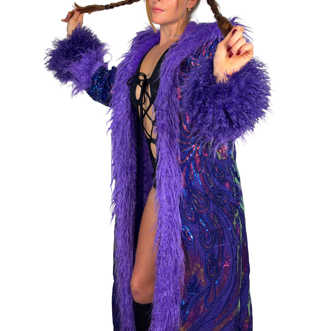 Champagne Luxe Sequin Coat