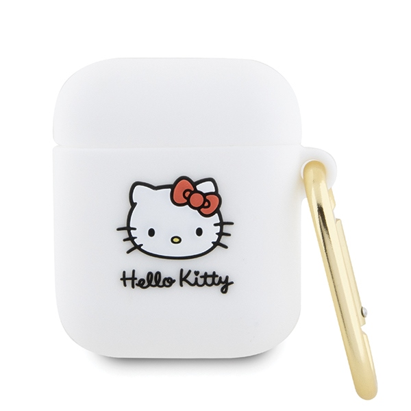 Hello Kitty 3D Kitty Head Airpods 1 / 2 Szilikon tok - Fehér (HKA23DKHSH)-0