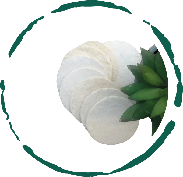 10-Pack Natural Loofah Pads