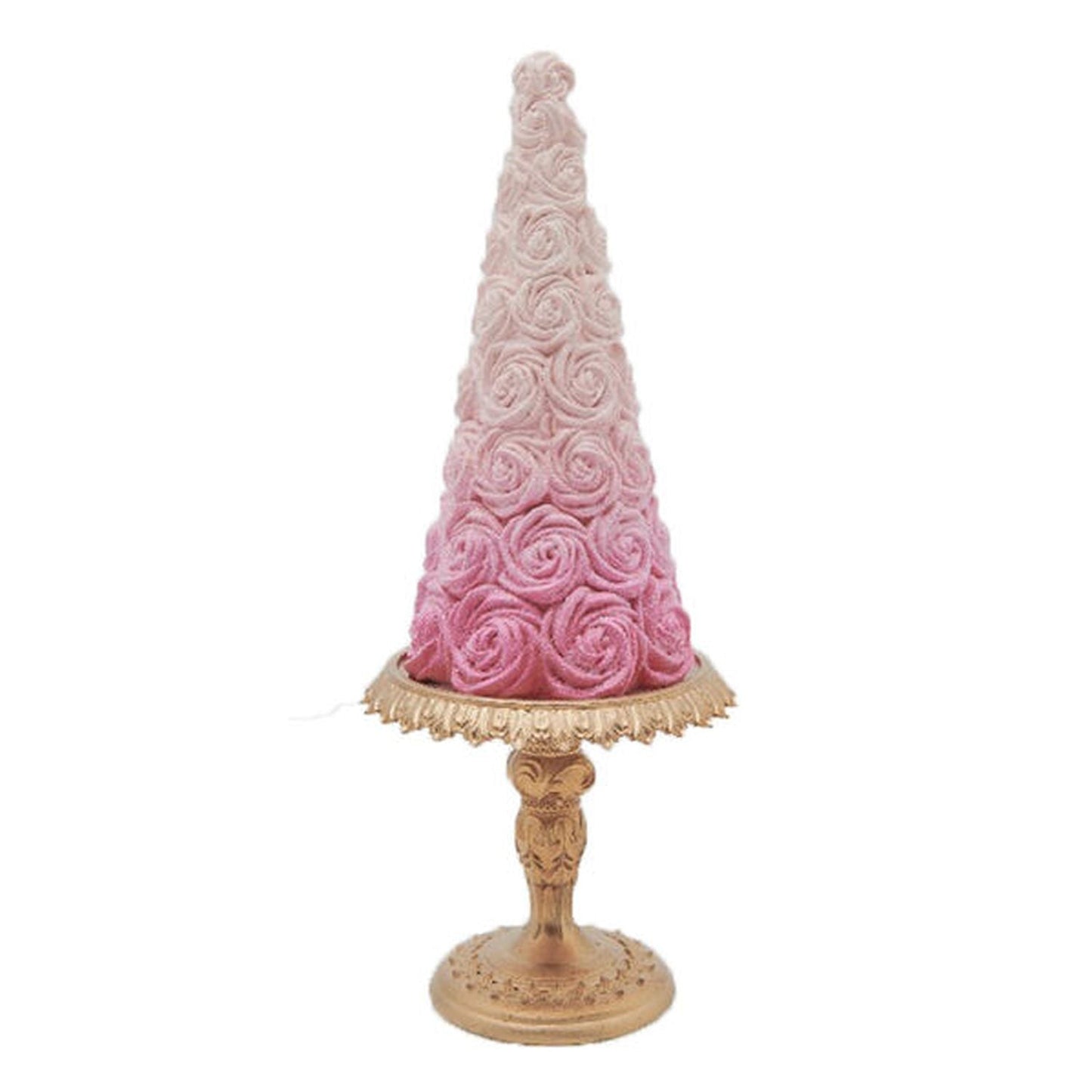 12.5" Pink Rosette Tree.-1
