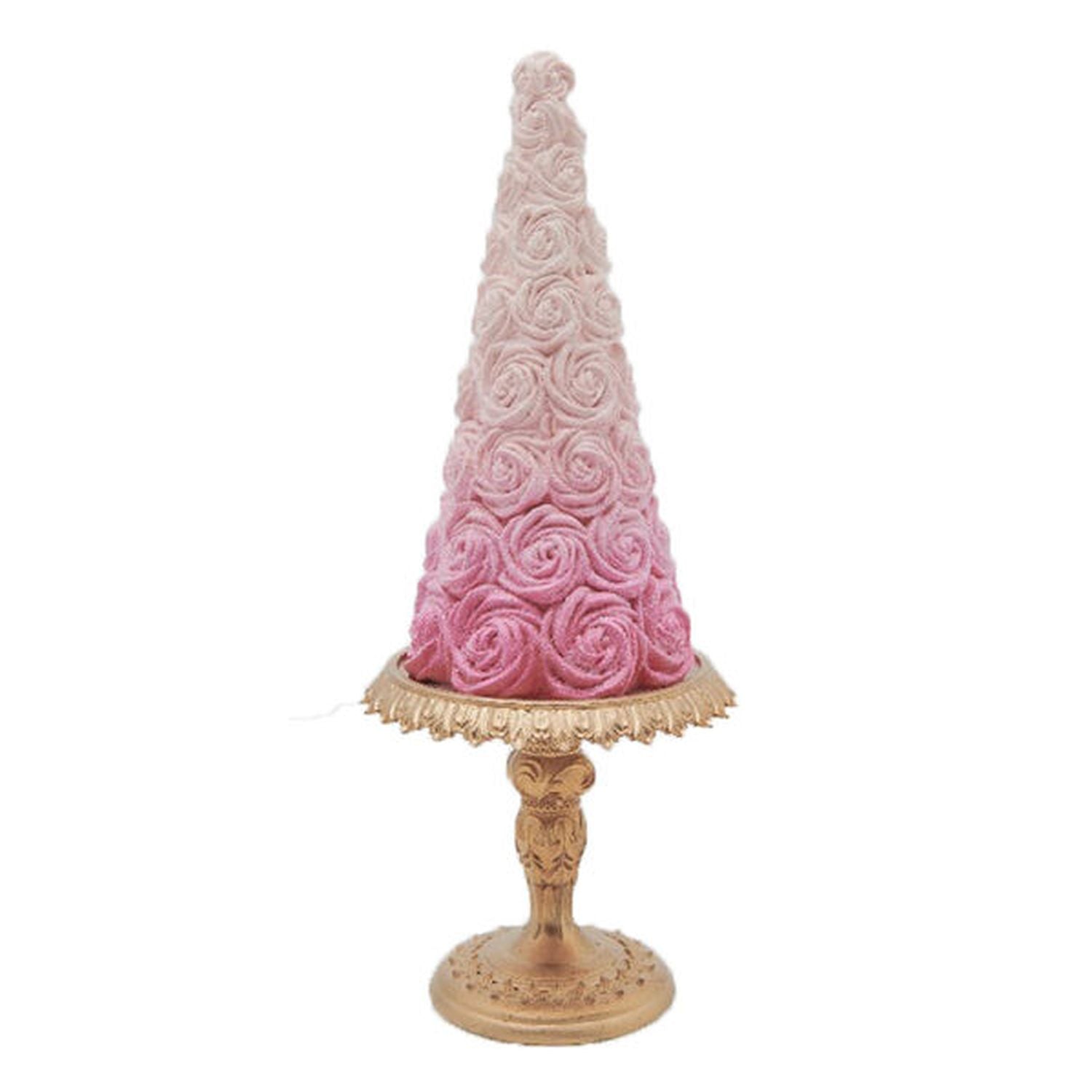 12.5" Pink Rosette Tree.-1