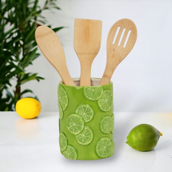 Ceramic Lime Utensil Crock-0