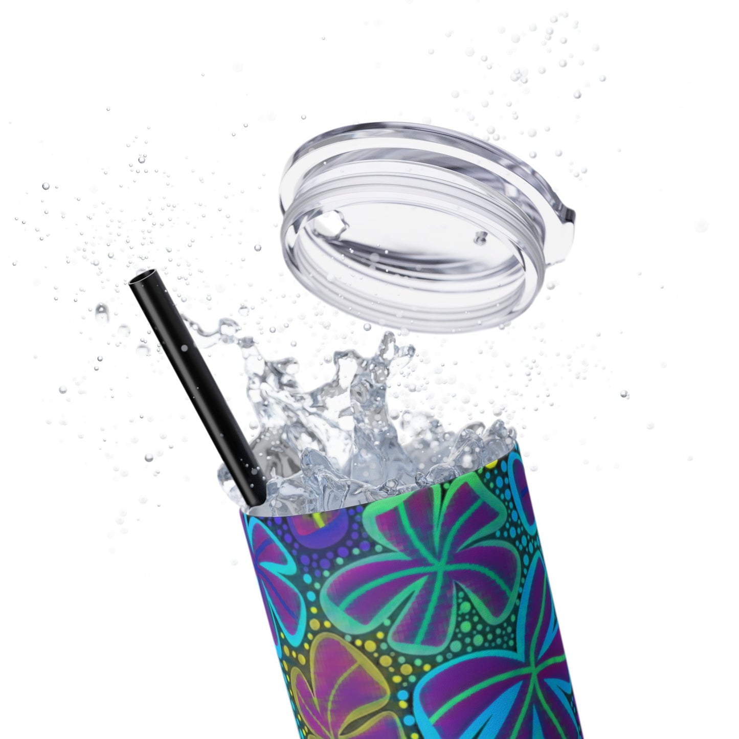 Pastel Butterfly Tumbler, 20oz Drinkware, Spring Decor, Cute Gift for Her, Eco-Friendly Cup, Floral Water Bottle