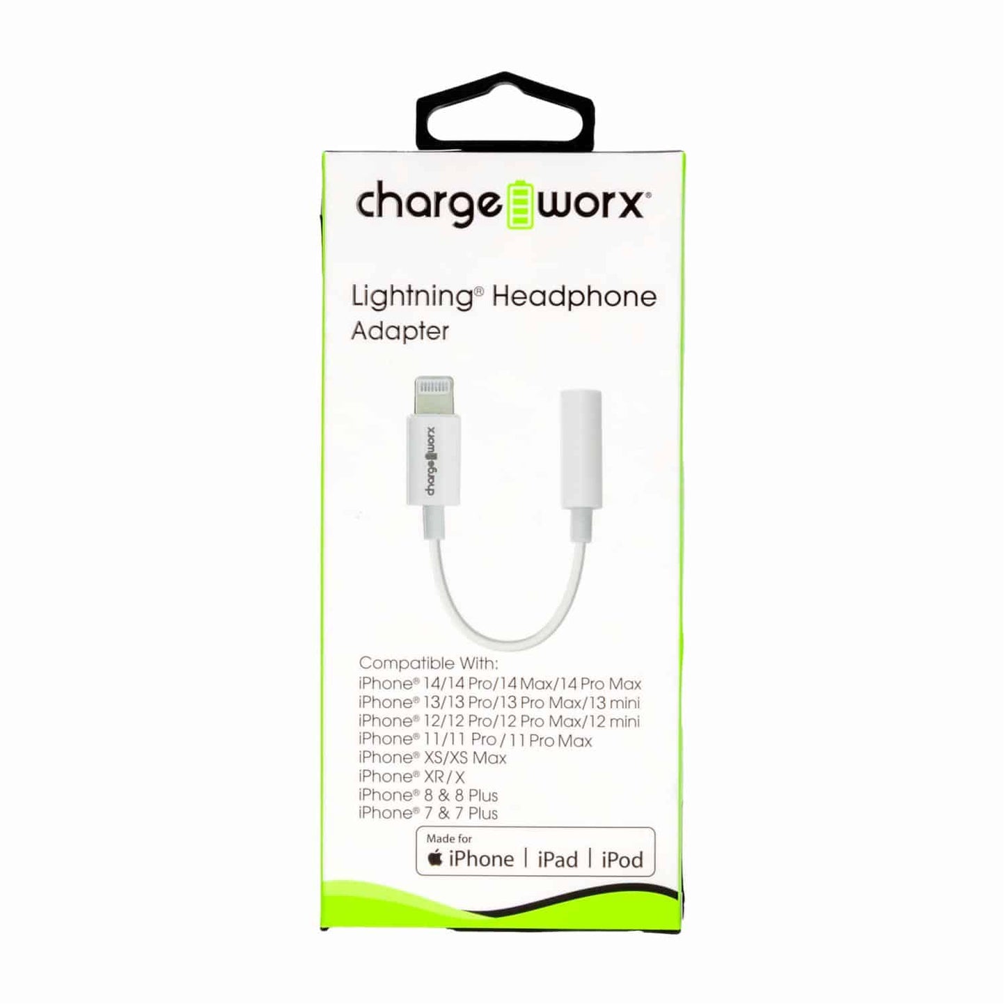 Charge Worx Lightning to 3.5 mm Headphone Adapter