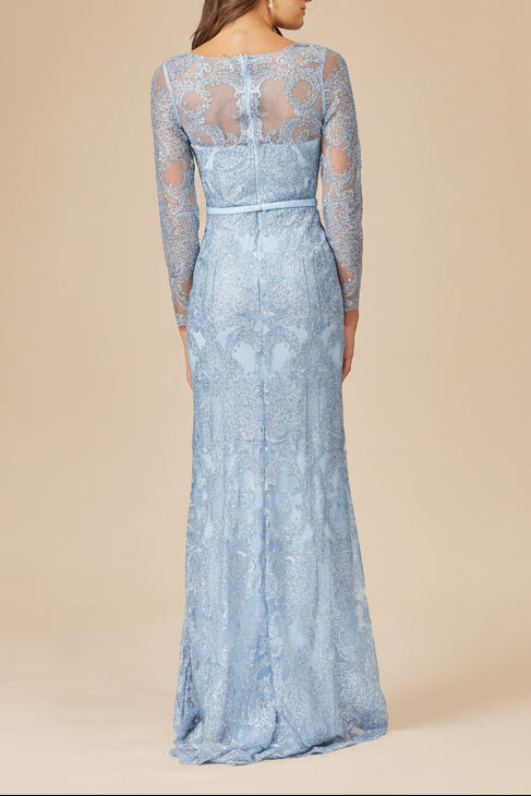 Long Sleeve Lace Mermaid Gown