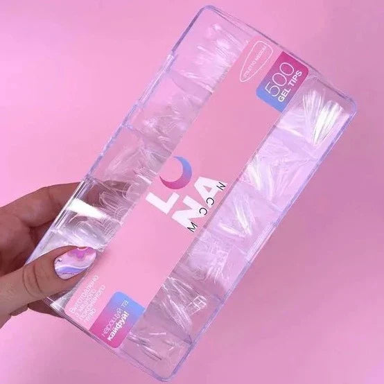 GEL TIPS COFFIN LONG (500PCS) - LUNA-1