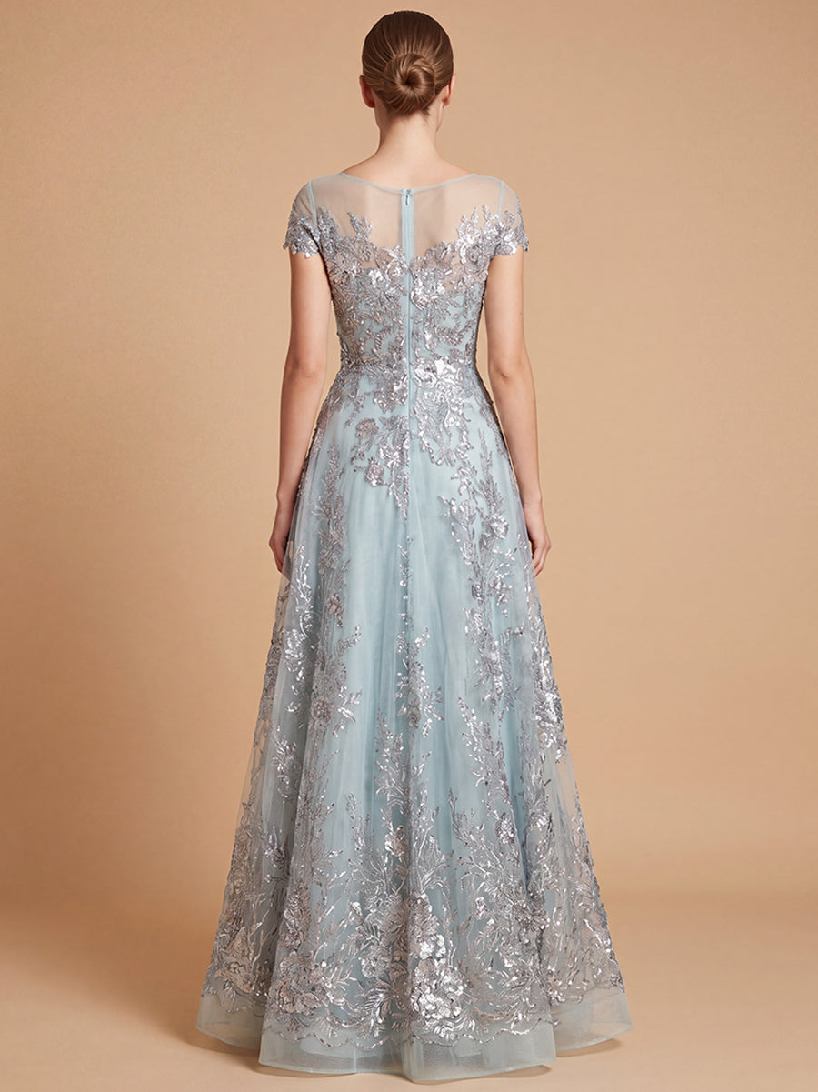 Lara 29619 - Beautiful Lace Applique A-line Ball Gown