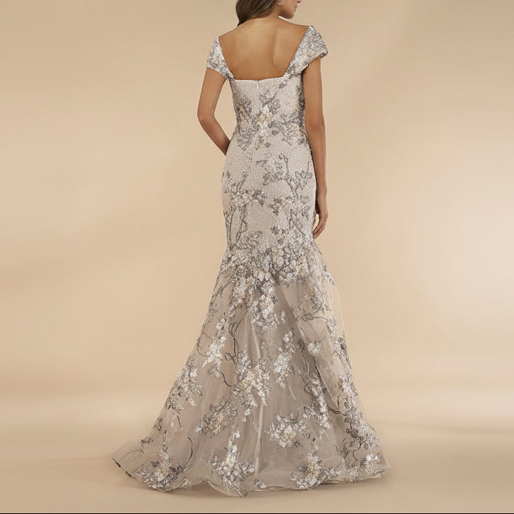 Lara 29642 - Cap Sleeve Mermaid Gown