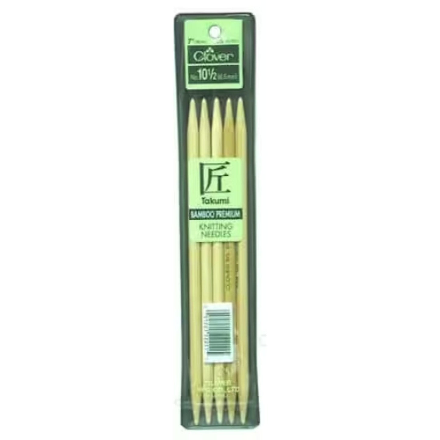 New Clover Bamboo 5 pc Knitting Needle Double Point 7 in. Size 10.5 (6.5mm)